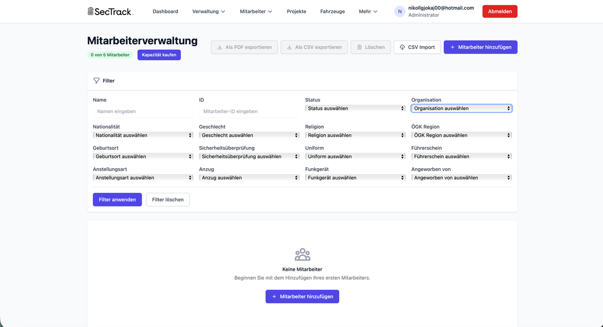 Mitarbeiterverwaltung